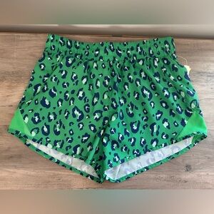 All in Motion Green Leopard print Women's Running Shorts